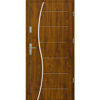 Drzwi T43 A4 INOX Złoty Dąb 72 mm
